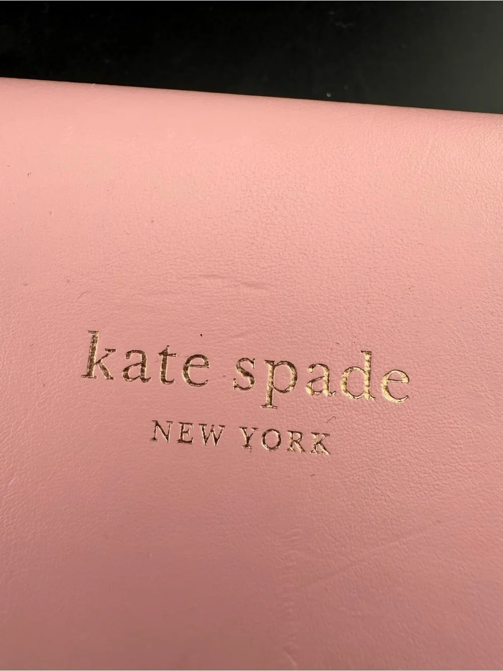 Kate Spade pink & green, hard shell eyeglass case.